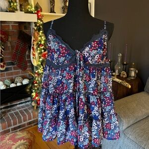 Free People Multicolor Floral Tank Top